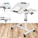 Height Adjustable Computer Table with Wheels Computer Trolley Side Table Bed Table Computer Desk Sofa Table for Home Office