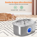 3.2L Cat Drinking Fountain Automatic Stainless Steel Pet Dogs Water Dispenser Ultra-quiet Pump Water Foutain For Multiple Pets