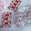 DIY Decor Kpop Photocard Sticker 3D Stereo Bow Heart Style Scrapbook Journal Stuicker Cute Pink Red Color Phone Shell Sticker