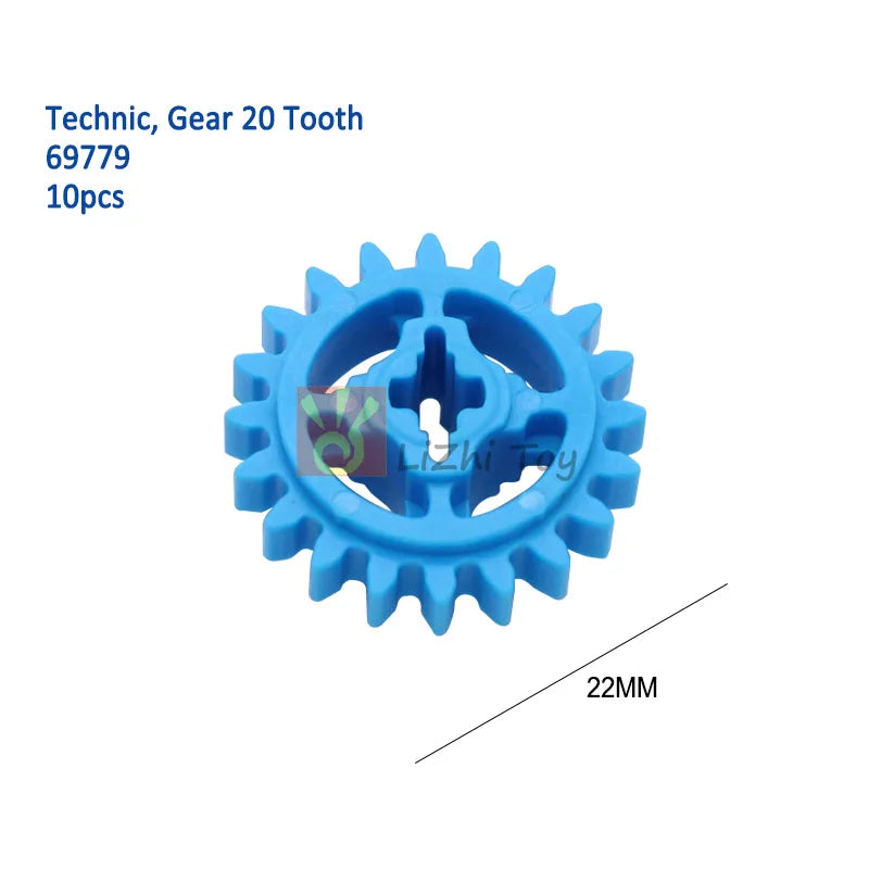 MOC Techncial Gear Tooth Parts Differential Housing 65413 65414 69761 69762 Kit Building Blocks Car Brick with Clutchs Toys