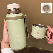 The Emberline | Double-Wall Vacuum Thermos Flask with Tea Strainer, 600/800ml