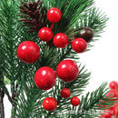 100Pcs Artificial Red Holly Berry Picks Stems Fake Winter Christmas Berries Decor for 2023 New Year DIY Garland Wreath Ornaments