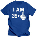 Men's T-Shirt I Am 39 Middle Finger 40th Cool Funny Birthday Gifts Idea T Shirt for Man Husband Daddy Father's Day Present