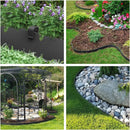 Black Plastic Garden Landscape Edging, 5” Tall Border Coil, Flexible and Strengthened with Anti-UV Treatment