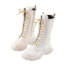The Side Zip | Mid-Calf Combat Boot for Girls, Sizes 27 to 37