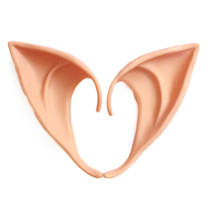 1Pair Elf Ears Latex High Simulation Soft Harmless False Angel Fairy Ear Party Props Halloween Christmas for Cosplay Accessories