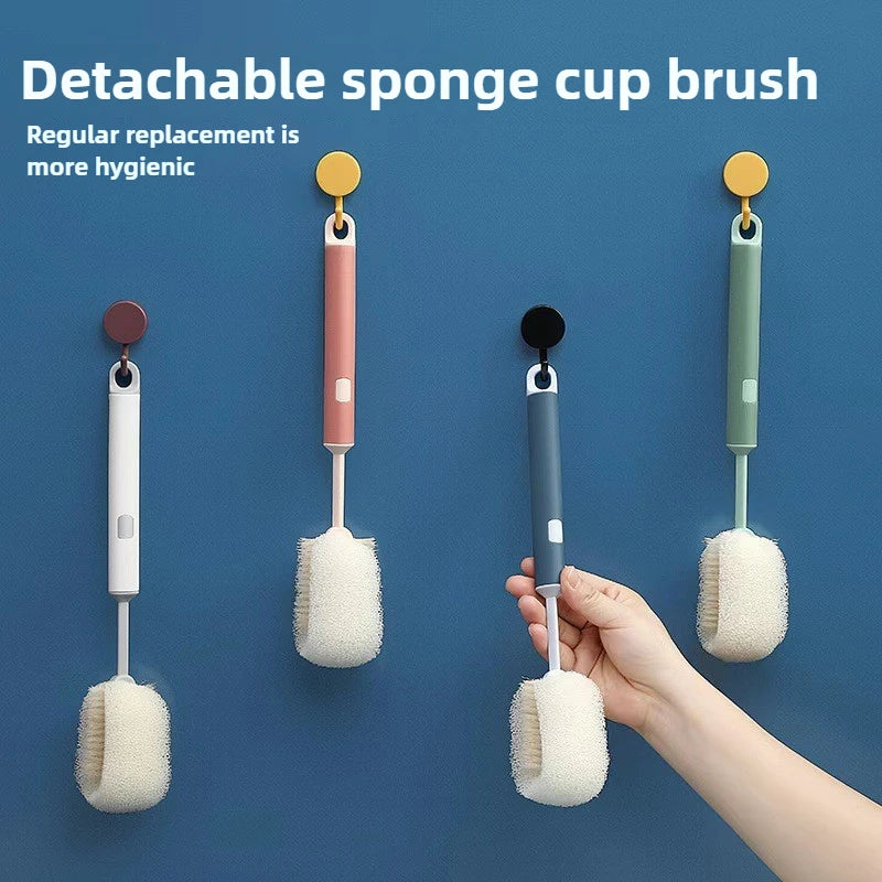 Removable Sponge Baby Cup Bottle Brush Kitchen Cleaning Tool Bottle Cleaning Cleaning Brush  ершик для бутылок