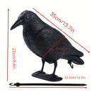 Halloween Black Crow Party Ornament Simulation Bird Decoration For Hunting With Stakes Yard Garden Desktop Realistic Figurine
