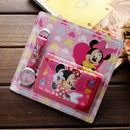 New Disney Children Cartoon Wallet Watch Set Spiderman Mickey Minnie Watches Kids Students Birthday Gifts Quartz Leather Clock