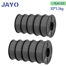 JAYO 3D Filament Printer PLA PLUS/PLA /PETG/PLA+2.0/ABS/TPU 1.75mm 10Rolls for FDM 100%No bubbel 3D Printer Materials DIY Gift