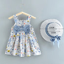 Melario Children's Clothing Baby Girl Clothes Summer Party Clothing for Girls Dress Cherry Dot Princess Dresses Bow Hat Outfits