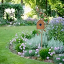 Vogelhaus-Gartenstecker aus Metall Vogelhaus mit Stange Vogelhäuser für draußen mit Stange zur Dekoration von Gärten und Höfen im Freien