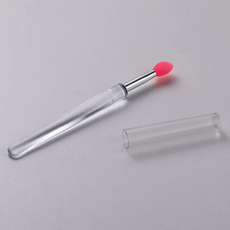 Soft Silicone Applicator Sticks Nail Powder Applying Manicure Brush Tools Washable Nail Art Silicone Pen For Uv Gel Polish