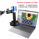 4K 48MP Full HD Industrial microscope 150X Zoom Lens C-Mount HDMI Digital Camera Phone PCB Welding Repair Electronic Microscope
