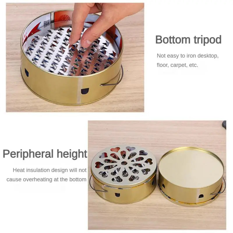 1PCS Portable Mosquito Coil Tray Holder Home Insect Repellent Anti-fire Sandalwood Incense Burner Box Anti-Mosquito Supplies