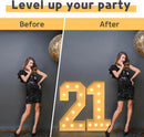 4FT DIY Marquee Light Up Numbers for 18th 21th Birthday Decor Mosaic Numbers for Balloons Anniversary Party Foam Board Kit