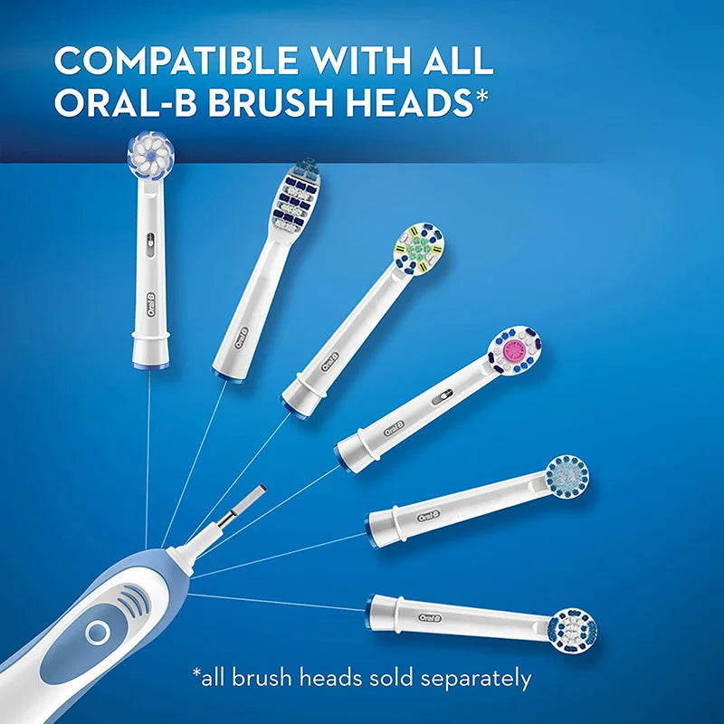 Oral B Sonic Electric Toothbrush Rotary Precision Deep Clean Teeth White DB4010 Adult Tooth Brush + 4/8 Replaceable Brush Head