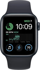 Apple Watch SE (2. Generation) (GPS + Cellular, 44mm) – Mitternacht Aluminiumgehäuse mit Mitternacht Sportarmband, M/L (Zertifiziert Generalüberholt)