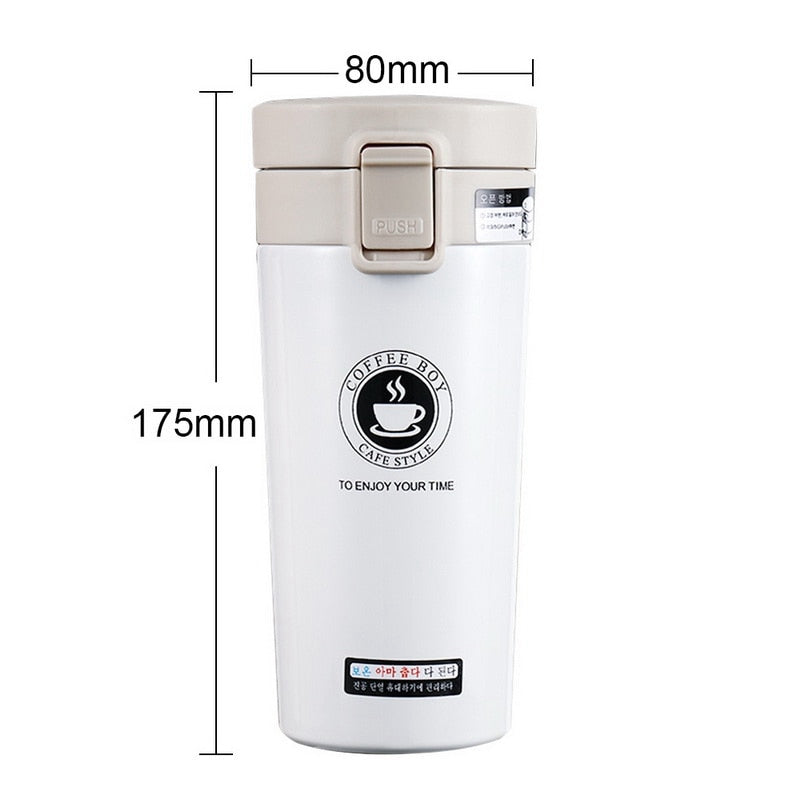 HOT Premium Travel Coffee Mug Stainless Steel Thermos Tumbler Cups Vacuum Flask thermo Water Bottle Tea Mug Thermocup