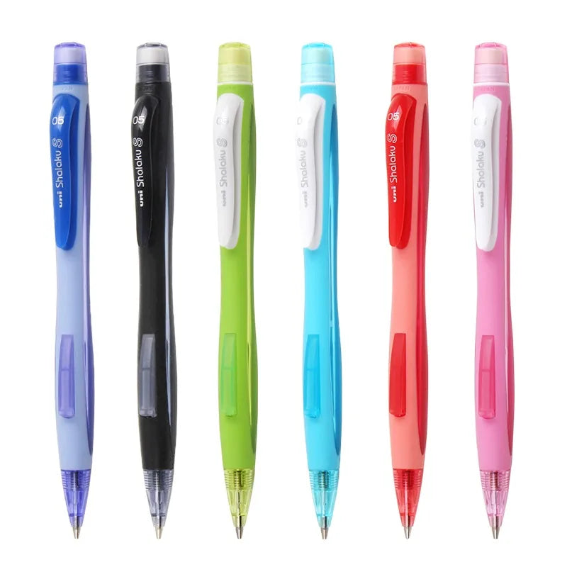 Japanese Uni Mechanical Pencil 0.5mm Candy Color Press Writing Primary School Students Practice Writing Automatic Pencil Station