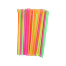 50-2000 Stücke Plastiklöffel-Trinkhalme Farbige Milchshake-Smoothie-Löffel-Trinkhalme für Bar Geburtstag Party Zubehör Großhandel