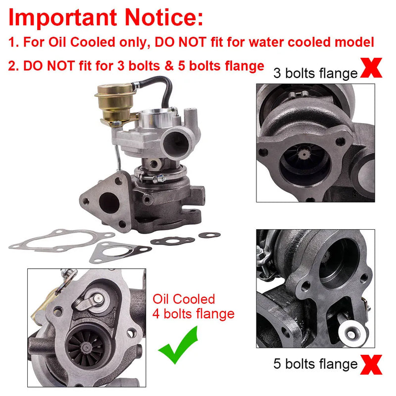 Oil Cooled Turbo Turbocharger with gaskets Fit for Mitsubishi Pajero 2.8L 4M40 49377-03051 49377-03053  ME200897  ME200898
