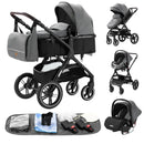 New Luxury Baby Stroller 3 in 1 Portable Travel Baby Carriage Fold Pram High Landscape Aluminum Frame Newborn Infant Stroller