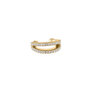 TIANDE 1PC Gold Color Clip Earrings for Women CZ Zircon Fake Piercing Ear Cuff Women's Earrings 2023 Fashion Jewelry Wholesale