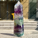 Natürlicher Fluoritkristall Säule Zauberstab Obelisk Spitze Erdheilung