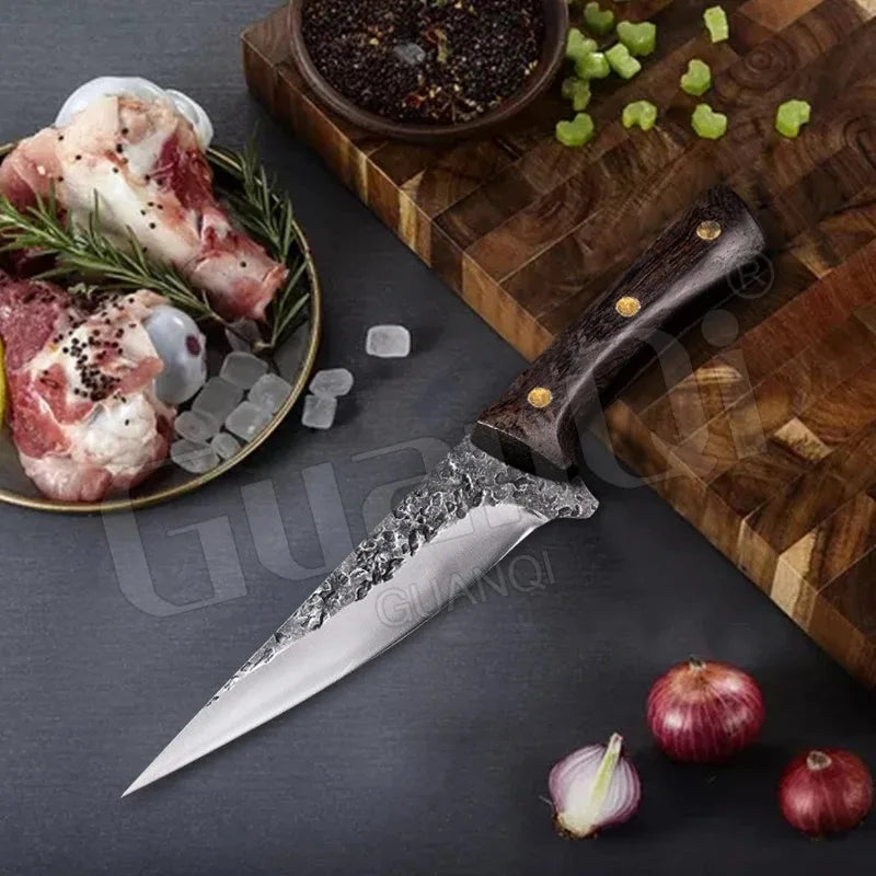 Forged Boning Knife Cleaver Meat Butcher Slaughter Knife Bone Meat Fish Sushi Kitchen Knife Fruit Vegetables Cooking Tools