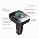 Bluetooth 5.3 Fm Transmitter Wireless Dual USB PD Adapter MP3 Player 3.1A Fast Charger Car Accessories