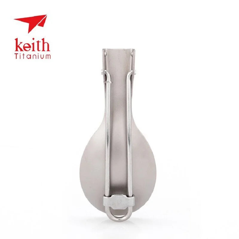 Keith Titanium Tableware Spoon Portable Healthy Lightweight Outdoor Picnic Hiking Folding Cutlery Ti5302