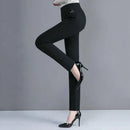 Spring Pants for Women High Waist Casual Stretch Pockets Solid Color Match Top Slim Pencil Pants Mother Clothing