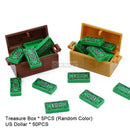 Marumine 50PCS Tile Special 1x2 Ingot Bar Gold Money Pirate MOC Brick Part 99563 Assembles Particles Building Blocks Accessories