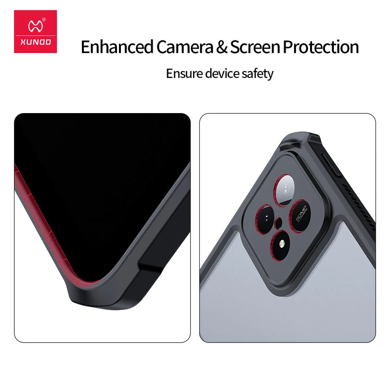 Xundd Case For Xiaomi Pad 6S Pro 12.4 inches Tablet Cover Airbag Shockproof Shell with Invisible Magnetic Bracket Holder Cover