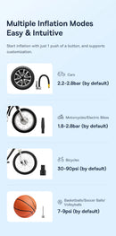 The Aero Bridge | Wireless Tire Inflator with Dual-Cylinder Motor & LCD Display