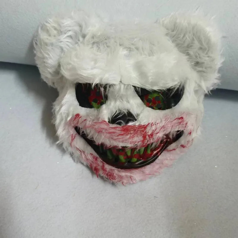 Halloween Horror Bloody Head Cover Mask Rabbit Bear Cosplay Mask Carnival Costume Headgear Props Handmade Party Decoration