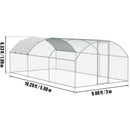 SucceBuy Large Metal Chicken Coop Walk-in Chicken Runs for Yard Spire Hen for Outdoor Backyard Farm Duck Rabbit Cage Poultry Pen