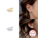 CANNER Ohrstecker 925er Silber Piercing Ohrringe für Damen Zirkonia 925 Sterling Silber Knorpelohrring Schmuck 1 Stück