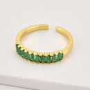 ANDYWEN 925 Sterling Silver 5 Color Summer Square Zircon CZ Resizable Rings New 2020 Fashion Round Adjustal Circle Women Jewelry