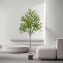 Artificial Olive Tree 4/5/6 FT Tall Artificial Plant With Fruit Halloween Christmas Decorations Olive Tree with Pot Room Decor