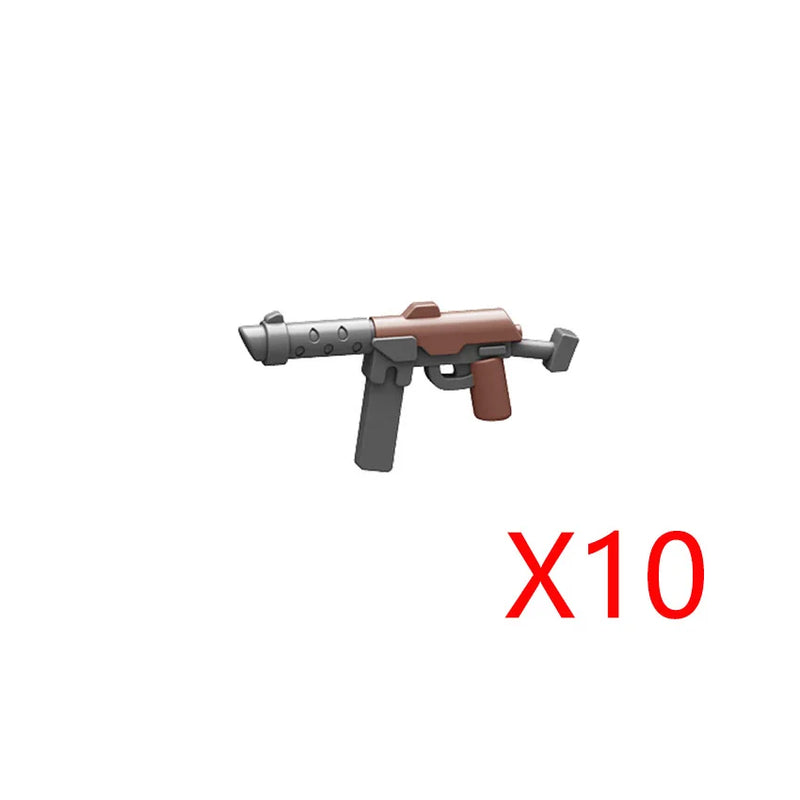 WWII Military Building Blocks Accessories Soldier Figures Weapons Box Rifle Submachine Gun AKM Shield Mini Brick Toy K003 Gift