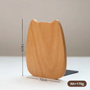1pc Walnut Wood Bookends L-shaped Desk Organizer Desktop Book Holder School Stationery Office Accessories Nature Wood Book Stand