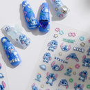 1PCS 5D Cartoon Kuromi Hello Kitty Nail Stickers Sanrio Animation Nail Art Decoration Sanrio Cute Melody Embossed Stickers