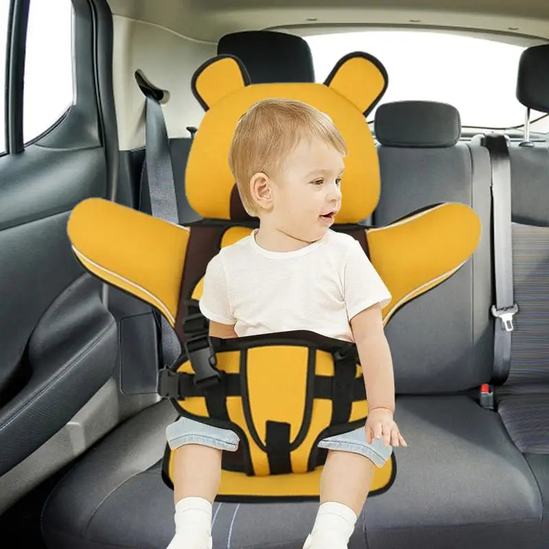 Safety Seat For Car Portable Bear Seat Pad Auto Children Cushion Cartoon Chair Mats Protective Seat Cushion Child Seat