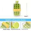 2 in 1 Ice Cube Tray Water Bottle Portable Ice Maker Mold Press Water Fill Ice Bucket Box for Summer Drinks
