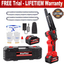 8Inch Cordless Electric Chainsaw Brushless+4.0Ah Battery,One-Handed Portable Pruning for Wood Cutting,Trimming Branch,Courtyard
