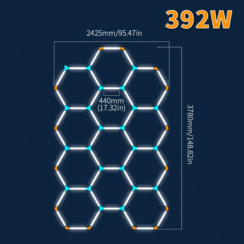 Garage Light Hexagon Led Lights Lamp Highly Efficient Honeycomb LED Light Customized for Barber Ceiling Lighting Workshop