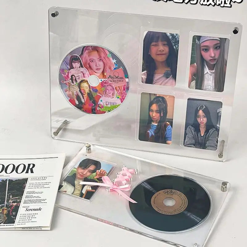 Acrylic Picture Frame Cd Display Ins Idol Photo Frame Picture Poster Holder Desktop Decor Photo Display Stand CD Idol Album