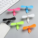 Mini USB Fan Flexible Cooling hand Fan portable Fans Summer Cool laptop Desktop Cell Phone Cooler 2 in 1 Micro USB Type-C plug